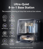 NARWAL Freo Z10 Ultra Robot Vacuum and Mop Combo, Dual RGB Cameras and Chips, AI Avoidance, 8N Corner to Edge Deep Cleaning, Dry-Wet Separation, 18000Pa, Hot Water Wash & Self-Emptying, Gray