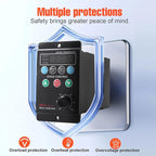 Cozyel AC 220V/0.75kw 1HP Variable Frequency Drive, 5A VFD Inverter Single-Phase to 3-Phase Frequency Converter for Spindle Motor Speed Control