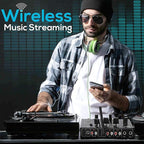 Pyle Wireless DJ Audio Mixer - 3 Channel Bluetooth Compatible DJ Controller Sound Mixer, Mic-Talkover, USB Reader, Dual RCA Phono/Line In, Microphone Input, Headphone Jack, Black - PMX8BU