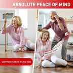 CallToU Wireless Caregiver Pager Portable Alarms for Elderly Wrist Call Button Caregiver Alert Paging System Vibrate Pager with Digital Display Nurse Call Bell Help Button, Alert Button for Seniors