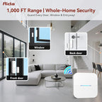 AIDA Door Alarms When Opened Wireless Ring Chime Sensor Alarm for Business/Home/Kids - 600ft Range, 58 Ringtones, 5 Volume Levels, Open Alert, Easy Install (1 Receiver + 3 Sensor)