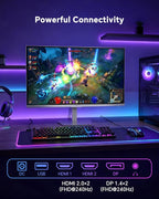 KTC 24 Inch 240Hz Gaming Monitor,1080P PC Computer Monitor with Fast IPS Panel, HDR 400, Adaptive Sync, 1ms(MPRT), 116% sRGB, HDMI Display Port, Eye Care, VESA Mount, White H24F7