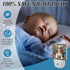 PODMemory Cavalier King Charles Spaniel Stained Glass Night Lights Plug into Wall for Room, Cavalier King Charles Spaniel Night Light LED for Bedroom
