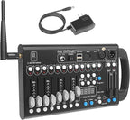 Wireless Dmx Controller 192 Channel Dmx Light Controller for Dj Lights, Dmx Controllers with Midi Portable Dmx 512 Controller, Dmx512 Lighting Controller Dmx Control Board for Stage Lights Dmx Console