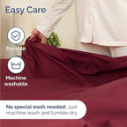 Twin Size 3 Piece Sheet Set - Comfy Breathable & Cooling Bed Sheets Set - Hotel Luxury Bedding for Women, Men, Kids, Teens, Boys & Girls - Deep Pockets, Ultra-Soft, Wrinkle Free - Oeko-Tex - Burgundy