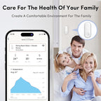 Kangaroo Water Leak Detector+Climate Sensor,Hygrometer Thermometer with App Notifications,Wireless 2.4G WiFi,Humidity Temperature Alarm,for Home, Basement, Kitchen,Washroom,Bedroom