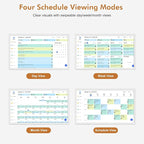 24" Smart Calendar Digital Chore-Chart-for-Planner - Touchscreen Display Electronic Calendar for Family Schedules, 32GB, Auto-Sync Google iCloud Outlook Calendars, Wall Mounted Household Organization