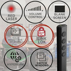 Red Star Tec PR-819V Presentation Clicker- Wireless Presenter PowerPoint Clicker with Red Laser Pointer for Presentations, Suitable for School and Business Use