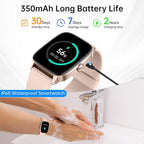Smart Watches for Women Men with Bluetooth Call & AI Voice, 1.85" HD Fitness Tracker with Heart Rate SpO2 Sleep Monitor, 100+ Sports Modes,Mini Games, IP68 Waterproof Smartwatch for Android iOS Phones