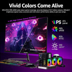 Gawfolk Gaming Monitor 27 inch QHD IPS, PC Screen 120Hz 2K (2560×1440P), Ultra-Thin Zero Frame Computer Display for Home Office Business, DP, HDMI, Wall-Mounted