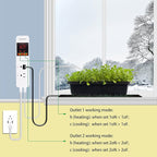 Pymeter Attic Fan Thermostat Controller Temperature Switch Plug Outlet for Seedlings, Germination, Rooting, Greenhouse, Fermentation, Reptile, Terrarium Heating Mats