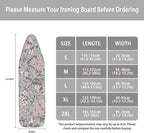 ZCFYGDX William Morris Prints Ironing Board Cover Decor, Resist Scorching & Staining, Easy Install Resistant Elastic Edges,3 Nylon Buckle Fasteners Straps,Relaxing Breathable Ironing Experience XL