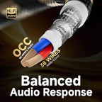 TODN Audiophile RCA Cables HiFi RCA Audio Cable with O-C-C Core, Dual Shielded for Home Stereo System (1.64ft/0.5m, 1 Pair)