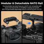 SmallRig Half Cage for Sony FX2, with Removable Top NATO Rail, Quick Release Plate for Arca, Modular Design Compatible with Original XLR Handle, for DJI RS 3 / RS 3 Pro/RS 4 / RS 4 Pro Gimbal - 5591