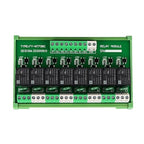 GUETNEU Relay Board, 8 Channel 1 SPDT DIN Rail Mount 24V DC/AC Relay, Interface Board