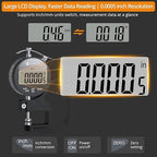 Neoteck Digital Thickness Gauge (Silver-Black, 0-0.5"/0.0005")