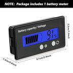 DC 12V 24V 36V 48V 60V 72V 84V Golf Cart Battery Meter with Alarm, Front Setting and Switch Key Battery Capacity Voltage Indicator Gauge Acid and Lithium ion Indicator(Blue)