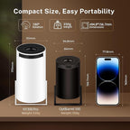 Mini Projector with WiFi 6 and Bluetooth 5.4 Built-in Android 11, 1080P 4K Support Portable Projector, Auto Vertical Keystone, LYNCAST 180° Rotatable Projector for Home,Outdoor OptiBarrel 500 Black