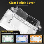 Light Switch Guard Cover- PSZEZNZ Light Switch Outlet Covers for Flat Modern Wall Switches-Child Safety Protection(Clear,1 Piece)