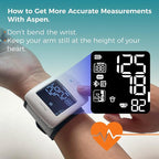 Meraw Blood Pressure Monitor Adult Cuff, Blood Pressure Cuff Monitor Wrist, Blood Pressure Machine Home Use 5.3-8.5" Irregular Heartbeat Monitoring APP Automatic Bluetooth High Accuracy Aspen White