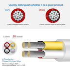 16 Gauge 4 Conductor Electrical Wire, 32.8FT Low Voltage 16/4 Tinned Copper Stranded 4 Wire Cable, 16 AWG White Flexible Extension Power Cord for Automotive, LED Lamp, Outdoor Landscape Lighting Etc