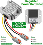 DC 8-40V to 12V Converter 3A 36W Regulated Voltage Power Converter IP68 Waterproof Transformer for Golf Cart Truck Boat Vehicle