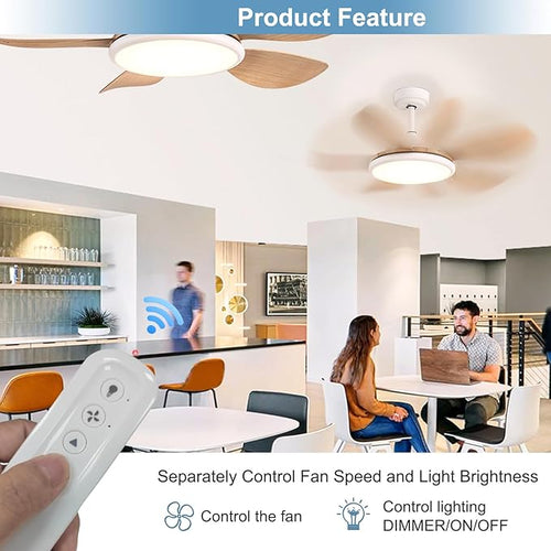 99770 Ceiling Fan Remote Control Kit Replacement for Hampton Bay Harbor Breeze 99770 99813 99815 99384 99772 99122 99123 99600,3-Speed and Light Dimmer with Wall Mount