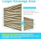 STICKGOO 3D Wall Panels for Interior Wall Decor, Wood 3D Textured Wall Decor Panels, Natural Oak Wave Design Accent Wall Panels for Living Room, Office