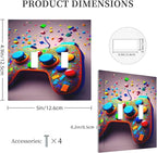 Bvtewkhz Videos Game Controller 2 Gang Double Toggle Decorative Light Switch Covers Electrical Faceplate Switchplates for Bathroom Kitchen Home