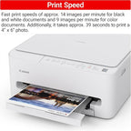 Canon PIXMA TS4320 Wireless Color Inkjet Printer for Duplex Printing, White – Cost Efficient Home Printer with Copier/Scanner, Compact Design, Easy Setup, 1 Year Limited Warranty