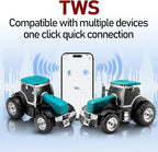 Tractor Head Bluetooth Speaker – unique Bluetooth car speaker with HD stereo, TWS pairing, LED party lights, portable wireless outdoor speaker, car model decoration, and a great gift for men(Green)