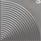 From Plain To Beautiful In Hours 9002 Arc Swell PVC 12 in x 12 in Peel and Stick Wall Panels (Covers / 10 sq.ft), Silver, 10 Piece