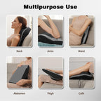 Boriwat Back and Neck Massager with Heat - 3D Kneading Massage Pillow for Neck, Shoulder, Leg Pain Relief - Gifts for Men, Women, Mom, Dad - Relax at Home, Office, Car - Dark Gray