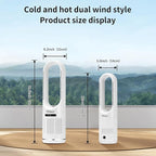 Hiluce 3-in-1 Bladeless Fan with Air Purifier,Indoor Heater,Fan and Heater Combo HEPA Filter,Tip-Over Switch,26ft/s Quiet Tower Fans,80°Oscillating, 8 Speeds, 9H Timer, 32 inch Large