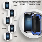 TC51 TC52 TC56 TC57 TC510K Case with Hand Strap - Protective & Ergonomic for Zebra Handheld Barcode Scanners SG-TC5X-EXO1-01 SG-TC5X-EXONHS-01 (Blue)