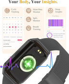 ChronArk Fitness Tracker Watch for Women Men, Step Counter Compatible with iPhone Android, IP68 Waterproof Activity Tracker with Sleep Monitor, 110+ Sports Pedometer (Minimalist, ObsidianBlack, 1.57)