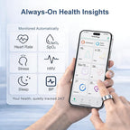 Smart Ring Health & Fitness Tracker for Men & Women, Heart Rate, SPO₂, Sleep & Activity Monitoring, IP68 Waterproof, Long Battery Life, Family Care Mode, No Subscription Fee (Silver, 7)