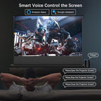 IN&VI Motorized ALR Floor Rising Projector Screen for Long/Standerd Throw Projector,Movie Screen for Home Theater,Motorized Projector Screen 4K/8K Ultra HD Active 3D (100 Inch/16:9)