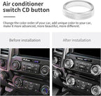 Knob Cover for F150 AC Climate Control Switch/Trailer/4WD/VOL/Tune Button Interior Center Console Trim Accessories Compatible with Ford F150 XLT 2016 2017 2018 2019 (Silver 6 Pcs)