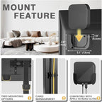 TAVR Universal Floor TV Stand Base for 32-75 Inch TVs up to 110 Lbs with Swivel Height Adjustable Mount, Black Tempered Glass Base for Media Storage and Space Saving