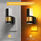 L LOHAS LED Night Lights Plug into Wall, 2 Pack, Plug in Night Light, Soft White/Cool White/Amber, Dimmable Backlit Nightlight with Light Sensor, 180° Rotatable Nightlights Plug in Wall for Hallway