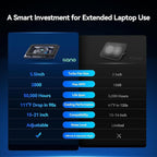 llano V12 Laptop Cooling Pad, Gaming Laptop Cooler Stand with 5.5inch Powerful Turbo Fan, Adjustable Speed, Touch Control, 3-Port USB A, for Fast Cooling Laptop 15.6-19in, Black (No RGB)