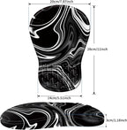 YIWEI Ergonomic Mouse Pad with Wrist Rest - Comfortable Office Mousepad with Memory Foam Wrist Support for Carpal Tunnel Relief, Mouse Pads with Non-Slip Base for Gaming and Home (Black-2)