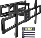 PERLESMITH Full Motion TV Wall Mount for 42”-97” TVs up to 165lbs, TV Mount Bracket with Dual Articulating Arms Swivel Tilt Extension, Max VESA 800x400mm, Fits 16”18” to 24" Studs, PSXFK1