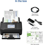 Epson Workforce ES-580W Wireless Color Duplex Desktop Document Scanner for PC and Mac with 100-sheet Auto Feeder (ADF), Intuitive 4.3' Touchscreen