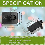 SIGANDG 12V 6W LED Transformer Replacement Class 2 Power LED Controller with 8 Modes Supply for Christmas String Light Inflatable Decorations IP44 Waterproof Low Voltage Transformer(2 Pcs)
