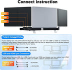 2025 New Upgraded Laptop Screen Extender Portable Monitor,1080P FHD IPS Screen,Monitor Extender for Laptop,Fit for 13-17" Laptops, Plug & Play Compatiable with Wins/Mac/Android/Switch (Detachable 14")