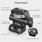 SmallRig Monitor Mount Swivel 360° and Tilt 180° Adjustable Bracket with 1/4"- 20 Screws for 5" and 7" Monitor