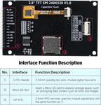 Hosyond 2.8 inch 240x320 IPS Capacitive Touch Screen SPI Serial ILI9341V Driver LCD Display Module for Arduino R3/Mega2560
