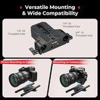 SMALLRIG Camera Base Plate Kit with 15mm LWS Rod Rail Clamp, Carbon Fiber 15mm Rods (8'' / 20cm), for Sony A6500 A6600 A6300, for Canon R5 R6, for Sony A7SIII / A7III, Both for Cameras & Cages - 5609